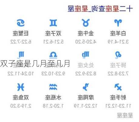 双子座是几月至几月-第3张图片-滋味星座网