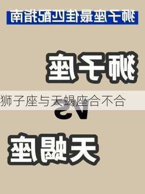 狮子座与天蝎座合不合