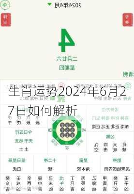 生肖运势2024年6月27日如何解析-第1张图片-滋味星座网