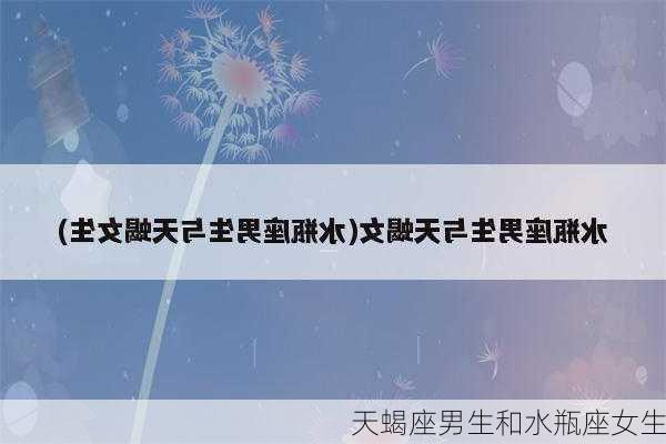 天蝎座男生和水瓶座女生-第3张图片-滋味星座网