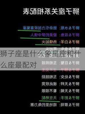 狮子座是什么象星座和什么座最配对-第3张图片-滋味星座网