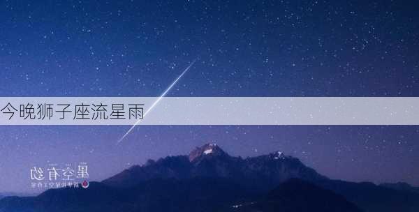 今晚狮子座流星雨-第2张图片-滋味星座网