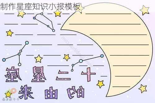 制作星座知识小报模板