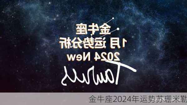 金牛座2024年运势苏珊米勒-第1张图片-滋味星座网