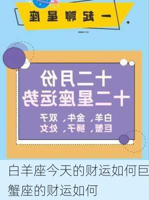 白羊座今天的财运如何巨蟹座的财运如何-第3张图片-滋味星座网