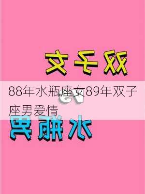 88年水瓶座女89年双子座男爱情