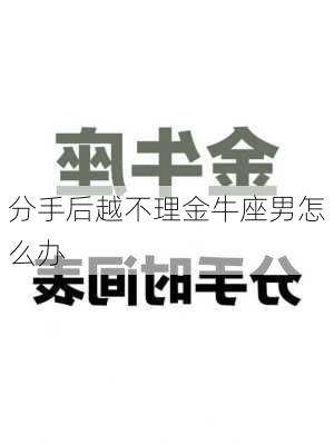 分手后越不理金牛座男怎么办-第2张图片-滋味星座网