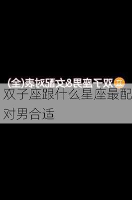 双子座跟什么星座最配对男合适-第1张图片-滋味星座网