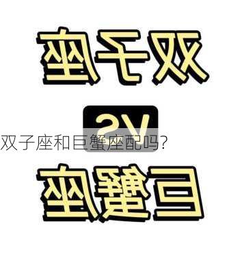 双子座和巨蟹座配吗?