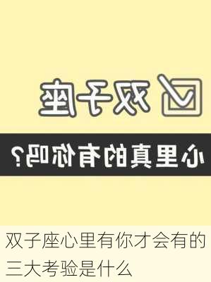 双子座心里有你才会有的三大考验是什么-第3张图片-滋味星座网