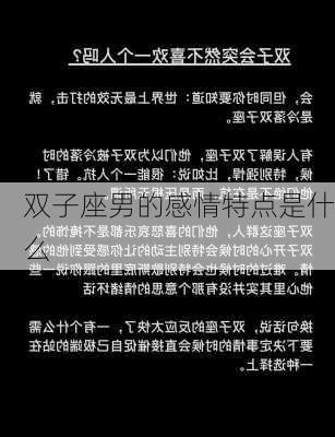 双子座男的感情特点是什么-第3张图片-滋味星座网