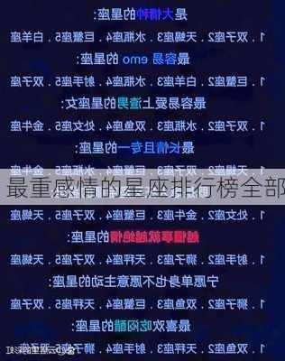 最重感情的星座排行榜全部-第2张图片-滋味星座网