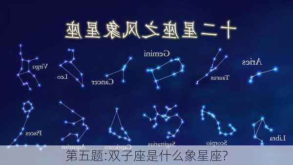 第五题:双子座是什么象星座?