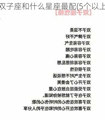 双子座和什么星座最配(5个以上)-第2张图片-滋味星座网