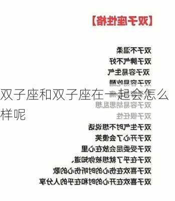 双子座和双子座在一起会怎么样呢-第2张图片-滋味星座网