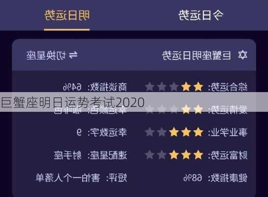 巨蟹座明日运势考试2020-第1张图片-滋味星座网