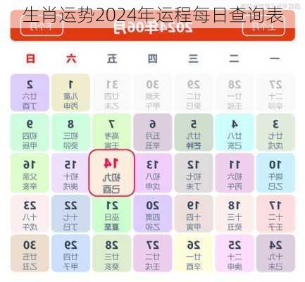 生肖运势2024年运程每日查询表-第2张图片-滋味星座网