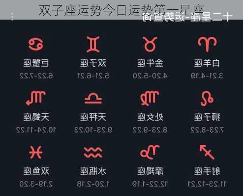 双子座运势今日运势第一星座-第2张图片-滋味星座网