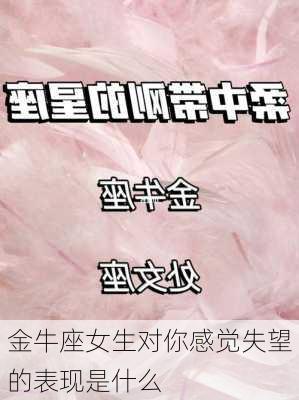 金牛座女生对你感觉失望的表现是什么-第2张图片-滋味星座网