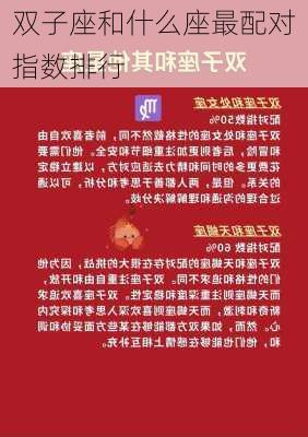 双子座和什么座最配对指数排行-第2张图片-滋味星座网