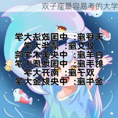 双子座最容易考的大学-第1张图片-滋味星座网