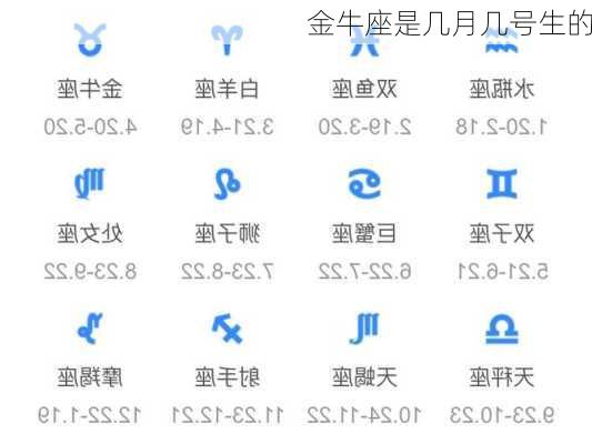 金牛座是几月几号生的-第3张图片-滋味星座网