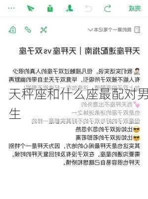 天秤座和什么座最配对男生-第2张图片-滋味星座网