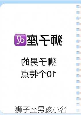 狮子座男孩小名-第1张图片-滋味星座网