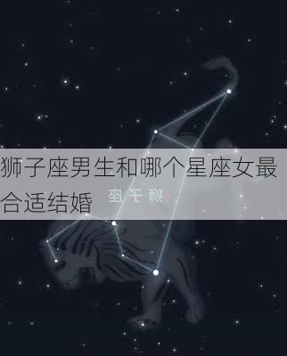 狮子座男生和哪个星座女最合适结婚-第3张图片-滋味星座网