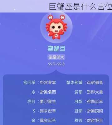 巨蟹座是什么宫位-第2张图片-滋味星座网