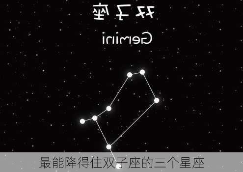 最能降得住双子座的三个星座-第1张图片-滋味星座网