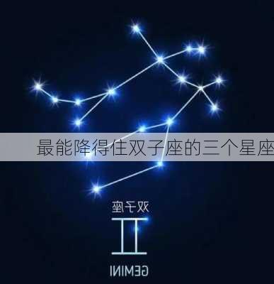 最能降得住双子座的三个星座-第2张图片-滋味星座网