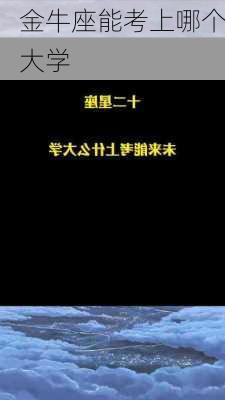 金牛座能考上哪个大学-第3张图片-滋味星座网