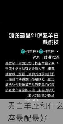 男白羊座和什么座最配最好