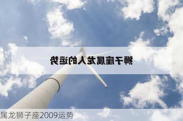 属龙狮子座2009运势-第2张图片-滋味星座网