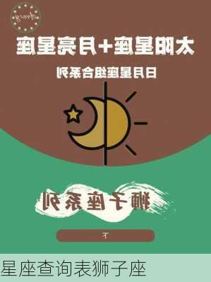 星座查询表狮子座-第1张图片-滋味星座网