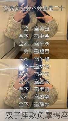 双子座欺负摩羯座