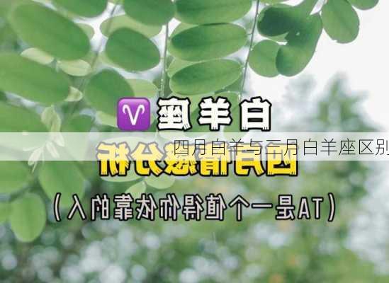 四月白羊与三月白羊座区别-第1张图片-滋味星座网