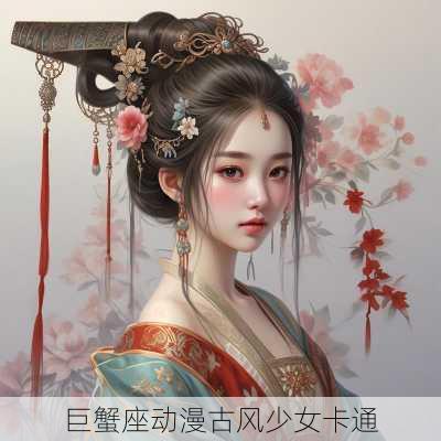 巨蟹座动漫古风少女卡通-第2张图片-滋味星座网