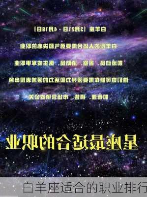 白羊座适合的职业排行-第2张图片-滋味星座网