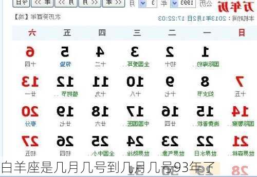 白羊座是几月几号到几月几号93年了-第2张图片-滋味星座网