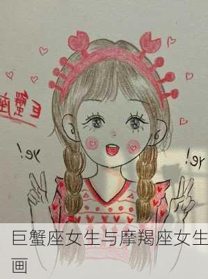 巨蟹座女生与摩羯座女生画