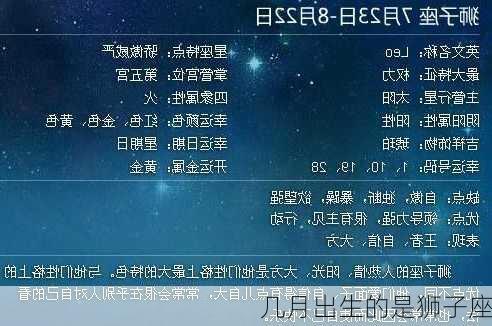 几月出生的是狮子座-第2张图片-滋味星座网