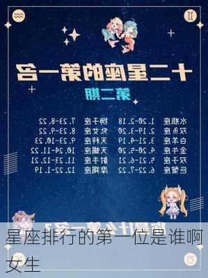 星座排行的第一位是谁啊女生-第3张图片-滋味星座网