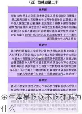 金牛座是吃软不吃硬吗为什么