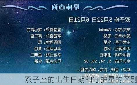 双子座的出生日期和守护星的区别-第2张图片-滋味星座网