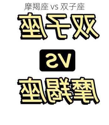 摩羯座 vs 双子座