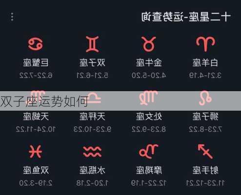 双子座运势如何-第2张图片-滋味星座网