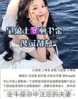 金牛座命中注定的夫妻