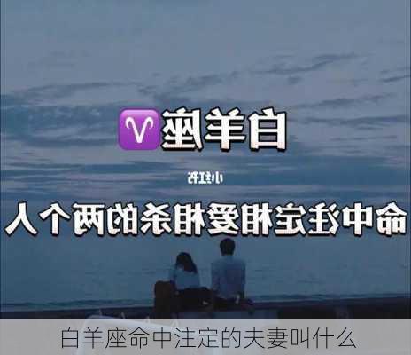 白羊座命中注定的夫妻叫什么-第2张图片-滋味星座网